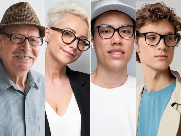People wearing glasses at Robsons Eyecare